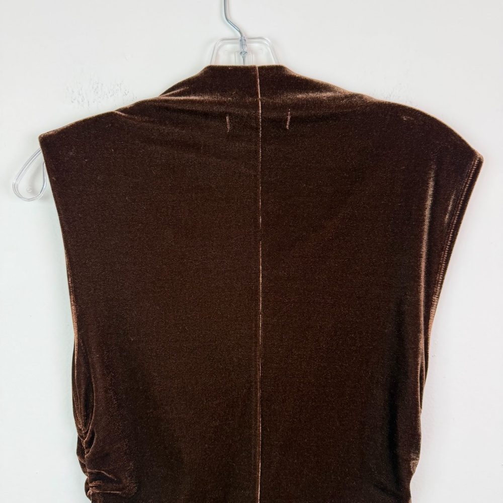 Reformation Alden Knit Dress in Chocolate Velvet Size S - Picture 10 of 14